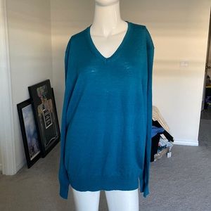 CALVIN KLEIN ITALIAN YARN V-NECK SWEATER